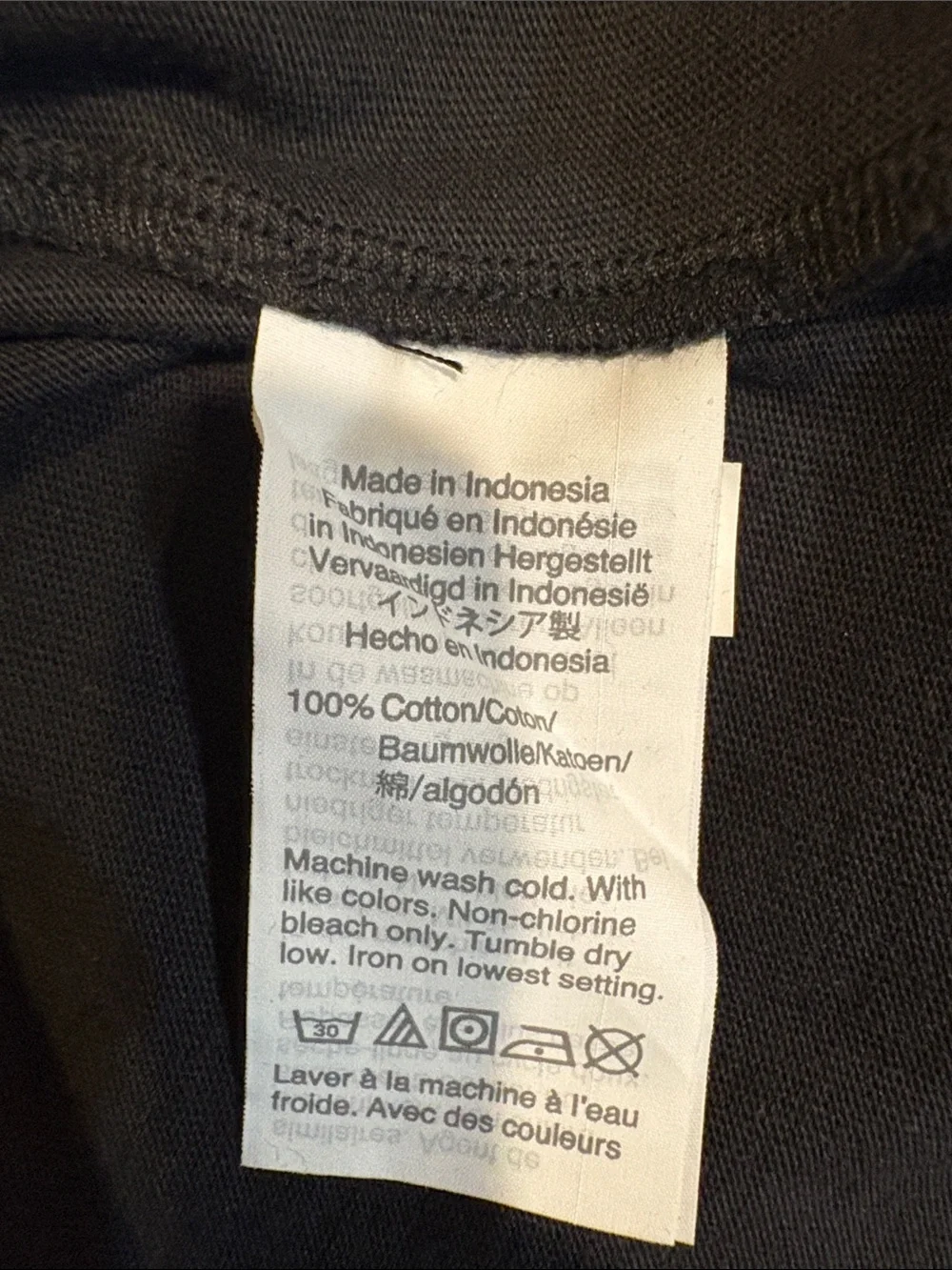 Madewell 100% Cotton Crew Neck Black Short Sleeved Boyfriend Tee Shirt Dress- M